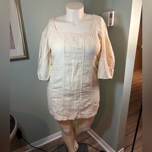 146. Banana Republic Cream Square-Neck Mini Dress